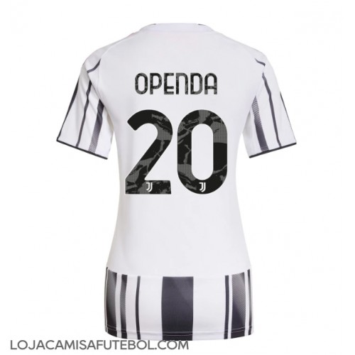 Camisa de Futebol Juventus Lois Openda #20 Equipamento Principal Mulheres 2025-26 Manga Curta